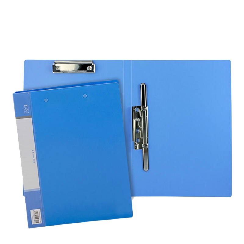 得力 5349 文件夹 双夹长押夹 板夹 办公整理资料夹塑料A4档案资料夹