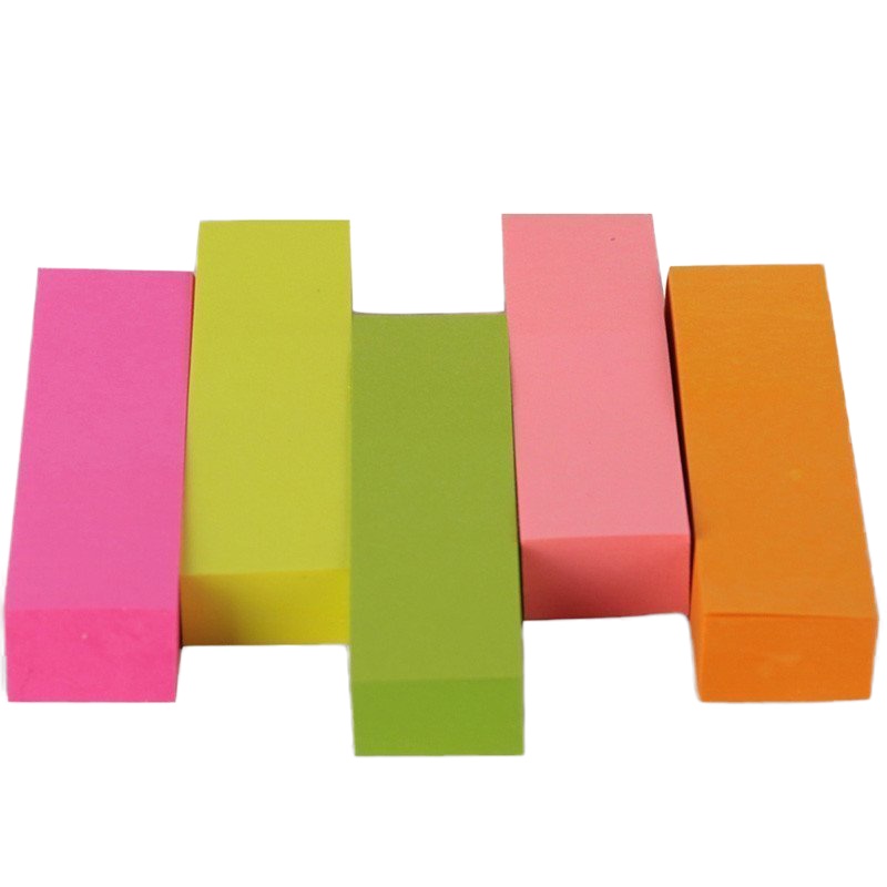 得力 7154百事贴便签贴N次贴彩色贴告示贴500张/包不干胶标贴 50*15mm(5色/包)共5包