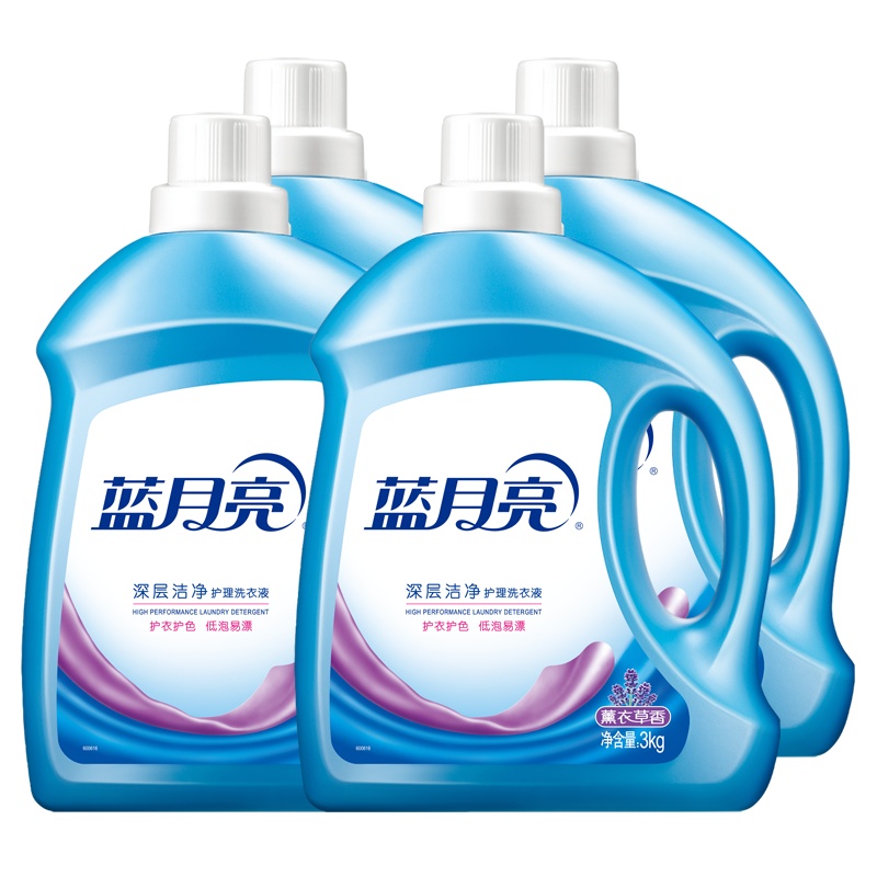 蓝月亮 洗衣液机洗3kg*4瓶【整箱装】薰衣草香深层洁净