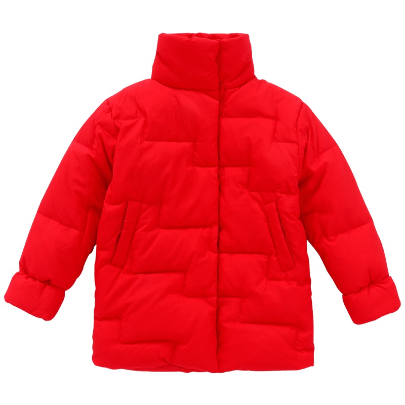 小红豆女童羽绒服2019秋冬新款儿童宝宝加厚保暖冬装立领羽绒外套