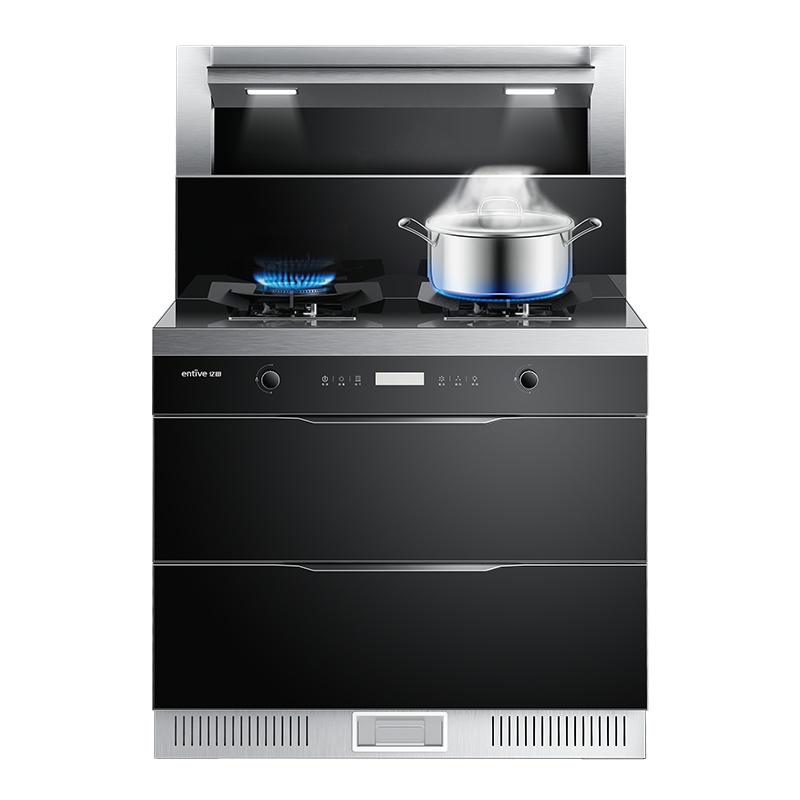 entive/亿田 N01X集成灶 消毒烘干柜17.5超强吸力环保灶烟家用一体灶套装