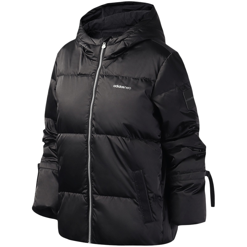 adidas阿迪达斯NEO女装运动服休闲连帽保暖羽绒服外套EI4388