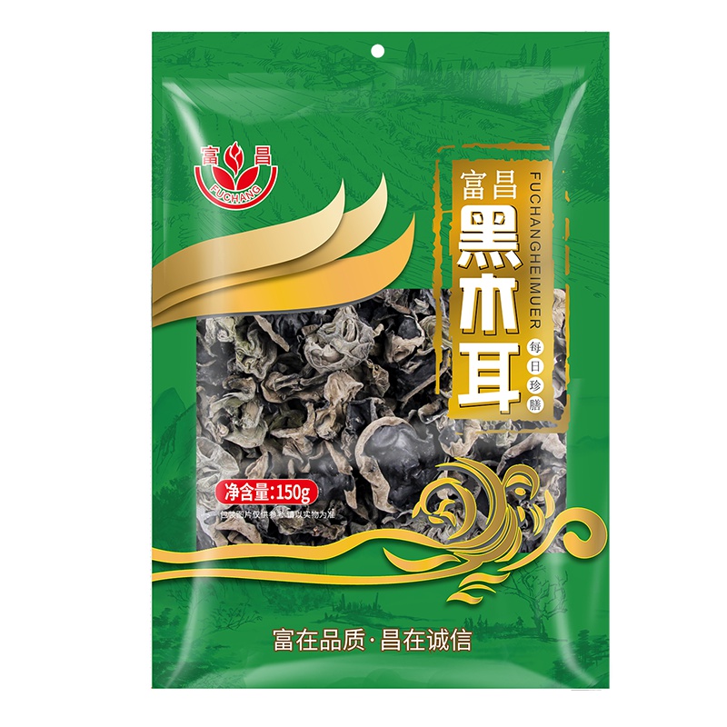 富昌东北黑木耳150g 肉厚无根木耳 山珍南北干货 火锅食材 配菜凉拌