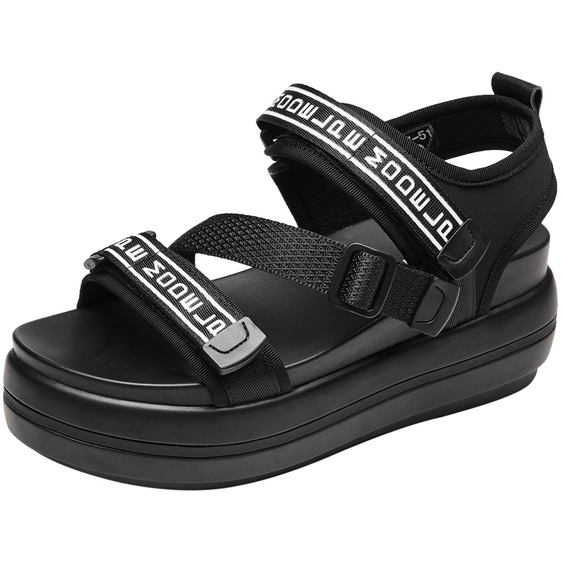 康奈女鞋 夏季新款拼色松糕底韩版凉鞋女潮流休闲百搭凉鞋15294007