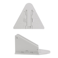防止宝宝开门衣柜推拉门卡扣免打孔儿童移动移门锁飞机式 白色