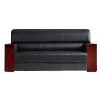 鸿业盛大FS-S831皮艺沙发三人位办公沙发接待会客三人位沙发办公室家具三人位沙发办公沙发牛皮11