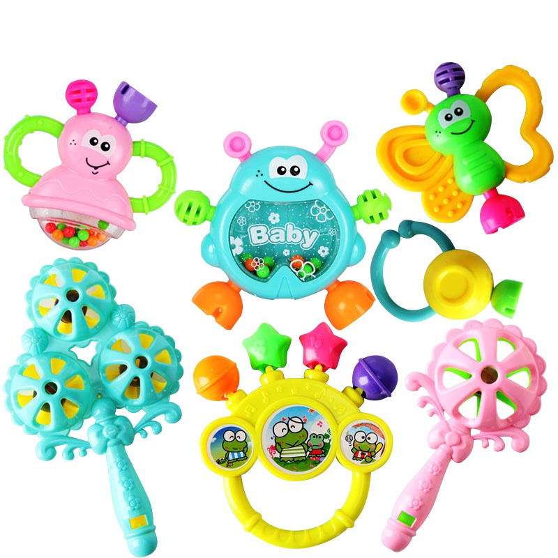 【七件套摇铃】婴儿玩具3-6-12个月新生儿摇铃0-1岁宝宝益智早教婴幼儿手摇铃