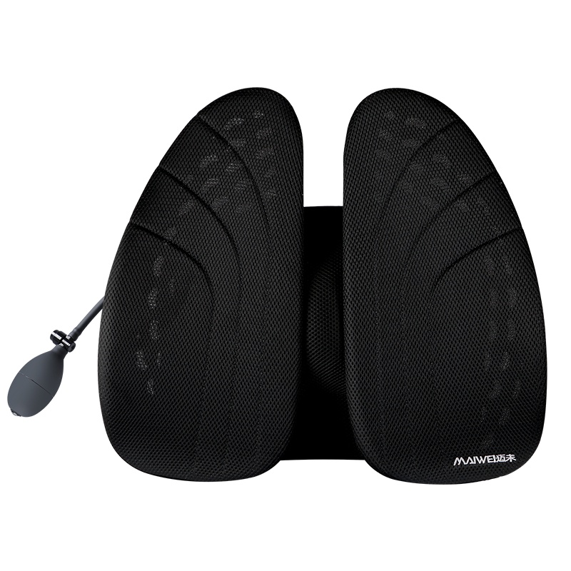 小米生态链 迈未 人体工学汽车腰靠腰垫四季通用透气办公室座椅车座护腰靠背垫车用椅子双背垫 气动调节版TN-GK01Q