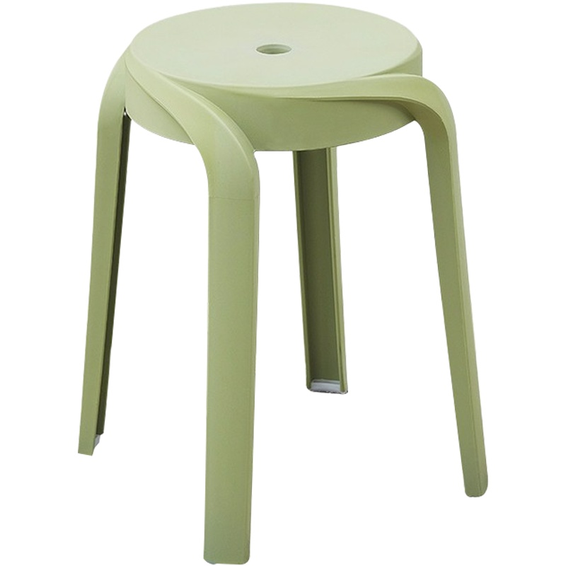 创世人 塑料凳子 凳子家用 加厚北欧风凳子 圆凳高凳 换鞋凳防滑 餐椅 等候板凳(4把起拍)