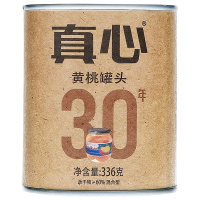 真心罐头水果新鲜糖水黄桃罐头休闲食品零食特产336g*6罐整箱