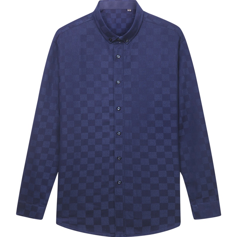 HODO红豆男装 冬季男士保暖衬衫商务休闲气质加绒加厚宽松舒适长袖衬衫