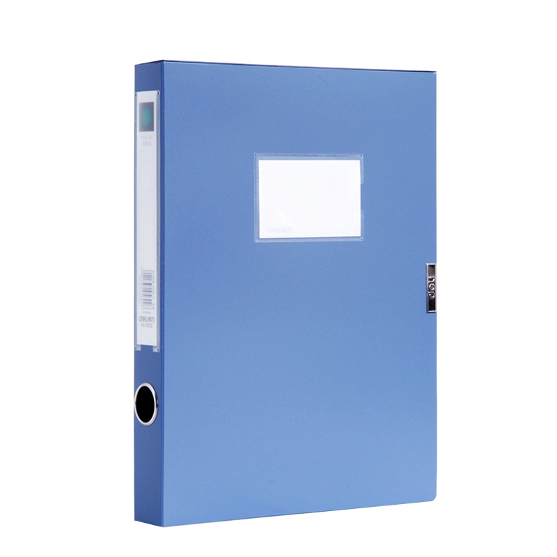 得力 (deli) 5602 (35MM)档案盒 蓝色 12只装