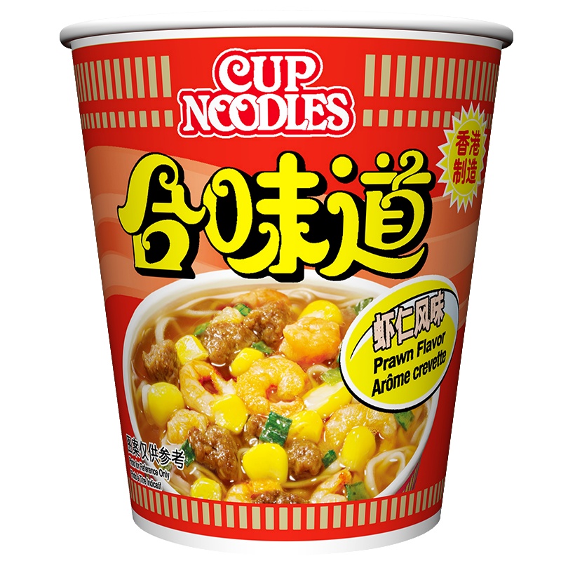 中国香港Cup Noodles合味道杯面 方便面 虾仁风味75g 方便速食杯面泡面开杯乐