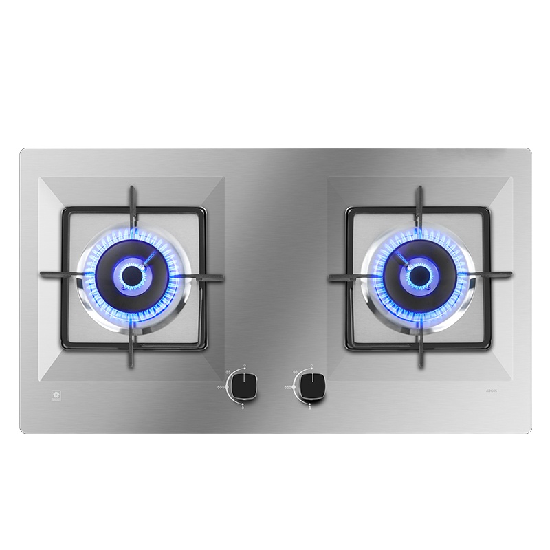 樱花(SAKURA)燃气灶 4.8KW火力灶具 台嵌两用 双眼灶 一级能效 童锁保护 煤气灶JZY-ADG05液化气