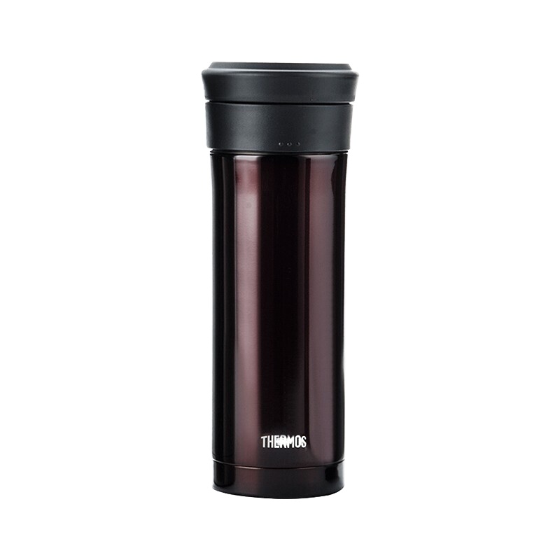 膳魔師(THERMOS)附茶漏不锈钢真空保温杯深棕色TCMK-500-CBW 480ML(个)