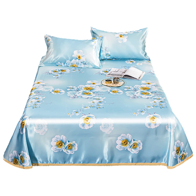 苏宁宜品2021年夏季新款冰丝凉席*凉枕三件套230*250cm1.5/1.8床通用