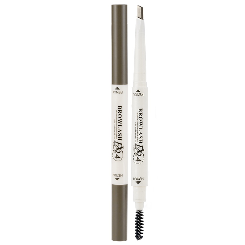 名创优品(miniso) 双头眉笔耐水耐汗女初学者二合一持妆自动眉笔(灰色)