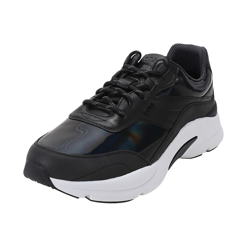 HUGO BOSS 雨果博斯 男士 皮革等多种材质拼接系带休闲运动鞋50447946