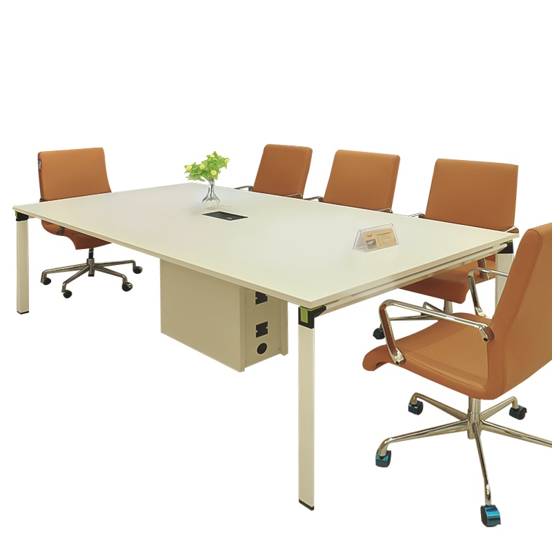 鸿业盛大FSH50-0302会议桌长桌贴实木皮会议台开会桌会议室办公桌接待洽谈桌会议桌2400L*1200W*750H