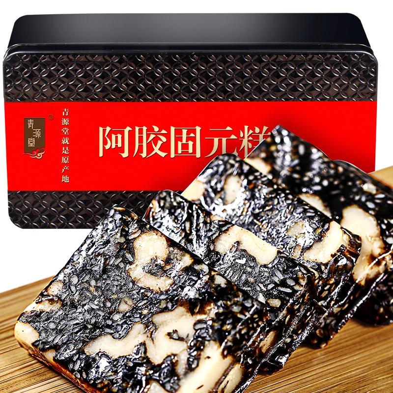 青源堂牌 阿胶糕 东阿即食阿胶固元糕阿胶块燕窝型300克