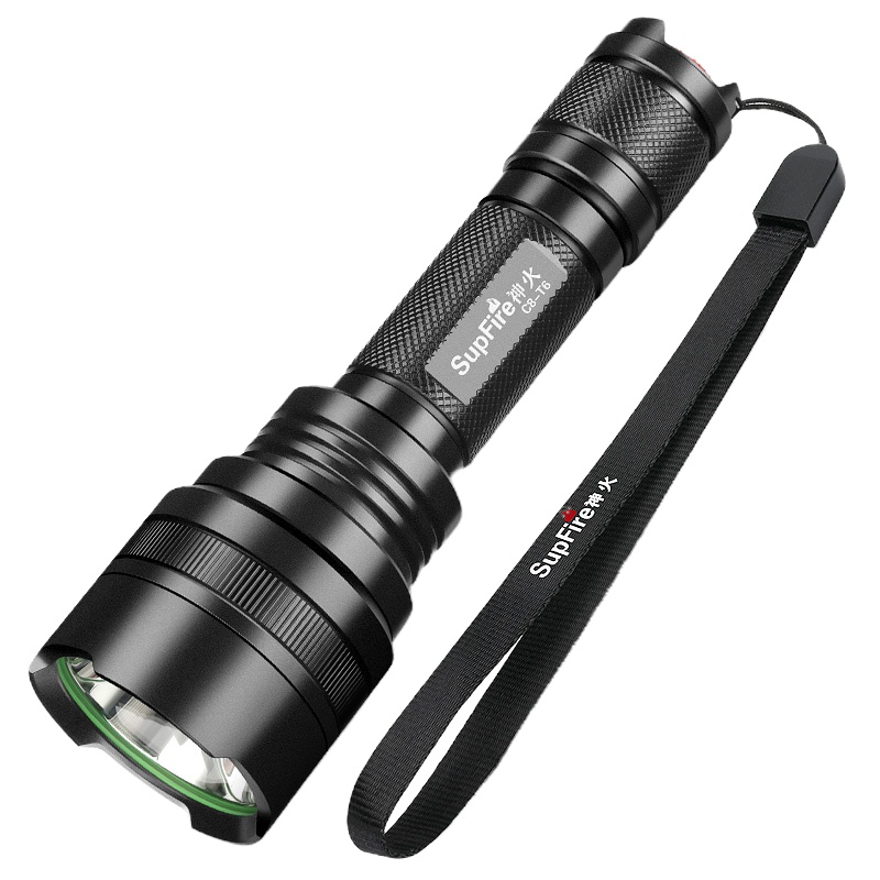 神火(supfire)C8T6 强光手电筒 远射LED充电式防身灯 配18650电池
