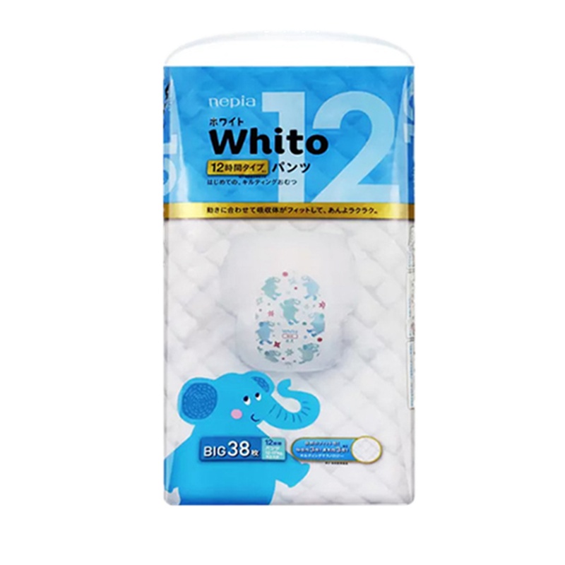 妮飘Nepia 日本Whito 轻薄透气12小时拉拉裤 38枚 XL 12kg~17kg
