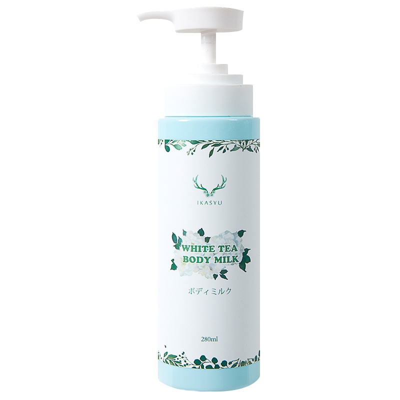 IKASYU/日本鹿秀因子 白茶身体乳280ml 玻尿酸保湿补水香体持久留香