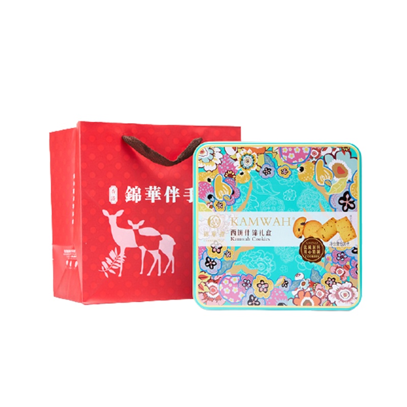 锦华西饼什锦礼盒500g蔓越莓黑芝麻西饼椰蓉青提奶香酥端午团购礼盒送礼自用皆宜