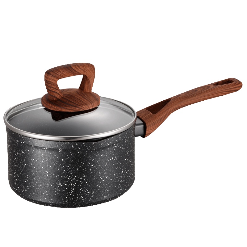 爱仕达(ASD)晶石磁通新久用不粘奶锅16cm 家用婴幼儿辅食锅泡面汤锅麦饭石易清洗锅底加厚省时牛奶锅 燃气电磁炉通用