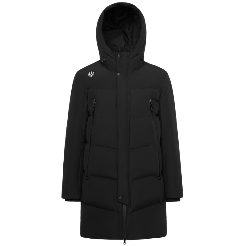 波司登男连帽中长款羽绒服新款防寒保暖时尚外套B90142319