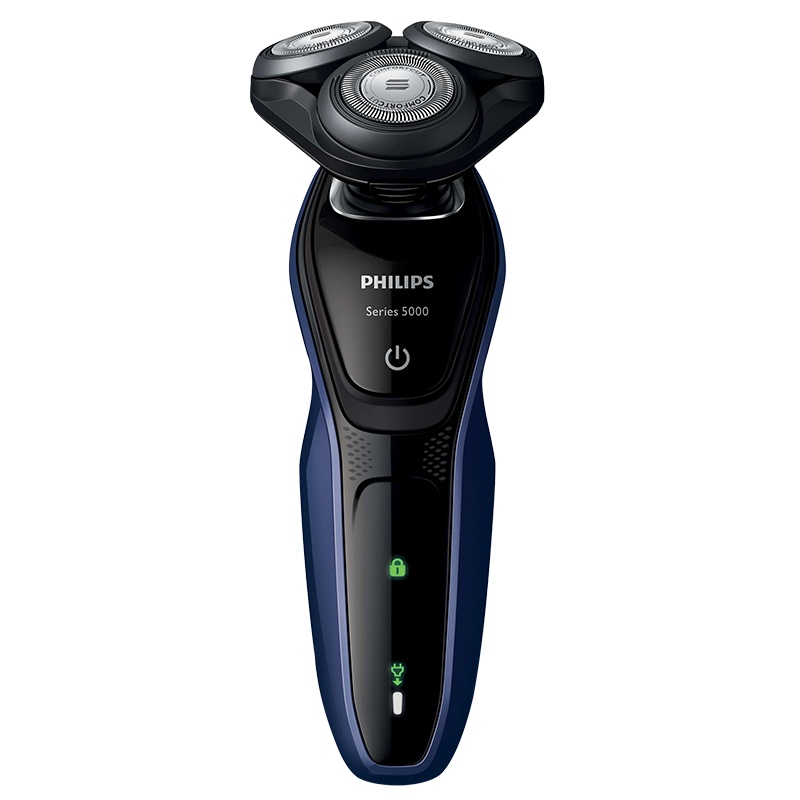 飞利浦(Philips)电动剃须刀 S5081/04 充电旋转式刮胡刀胡须刀配鬓角刀一小时快充 干湿两用三刀头全身水洗