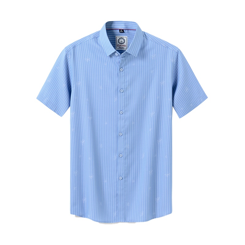 鸭鸭(yaya)时尚休闲舒适衬衫修身格子短袖春夏装衬衫DYB57M0210