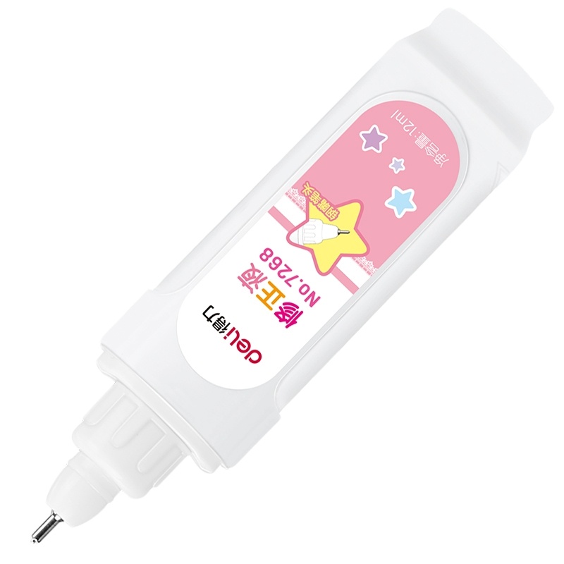 得力/deli 修正液 7268 快干涂改液 笔形修改液修正带 可爱卡通学生文具(一瓶装)