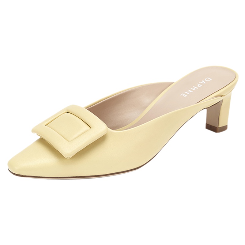 达芙妮新款优雅性感质感半拖穆勒鞋