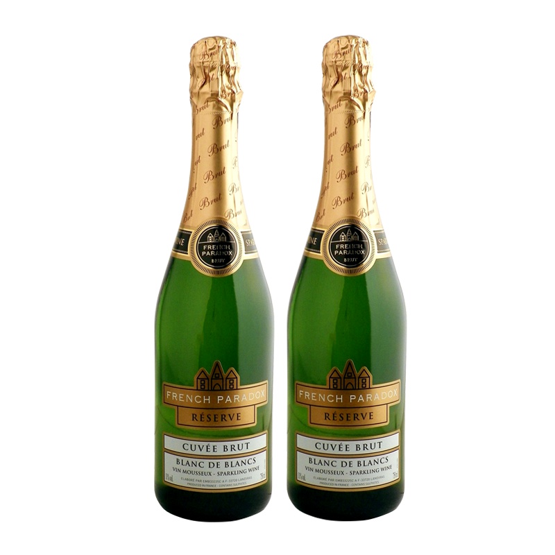 法国原瓶进口葡萄酒 茗酊古堡甜气泡起泡葡萄酒 FRENCH PARADOX 双支装750ml*2