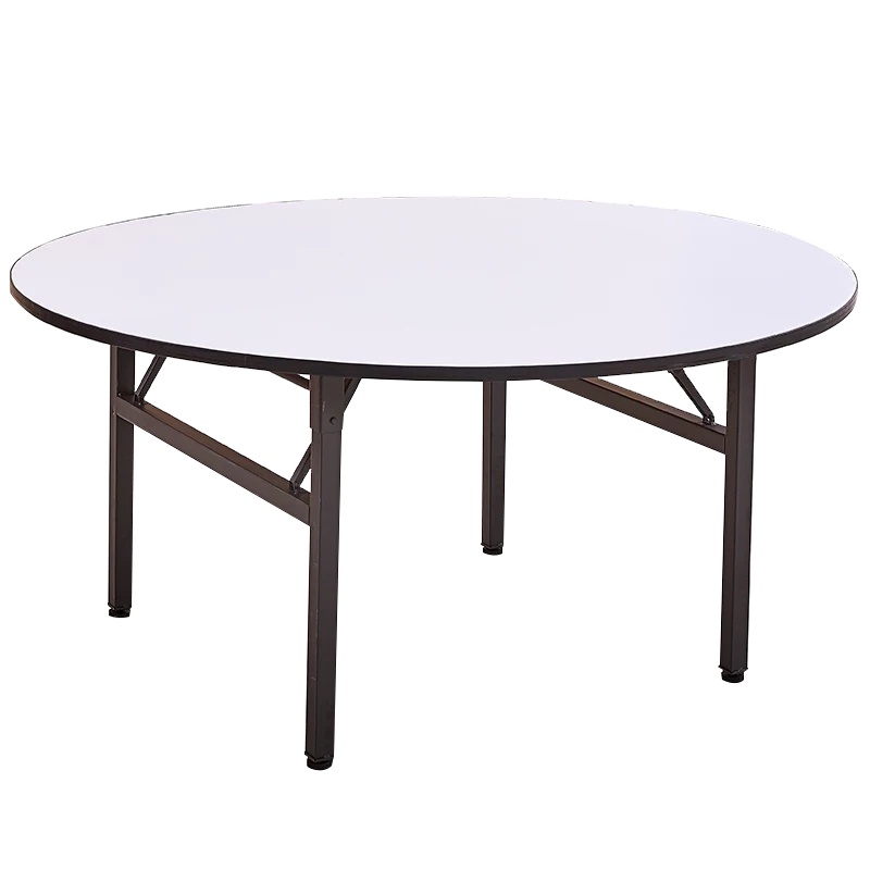 欧宝美饭店圆桌 酒店折叠餐桌实木大圆桌酒席宴会大厅餐桌椅酒店PVC圆桌