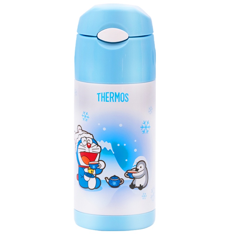 膳魔師(THERMOS)保温杯FFI-403儿童吸管杯可爱KT卡通宝宝膳魔师便携防漏304不锈钢 360ml 家用/通用