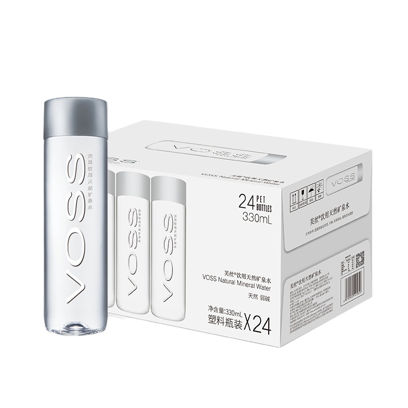 voss芙丝饮用天然矿泉水330ml*24瓶
