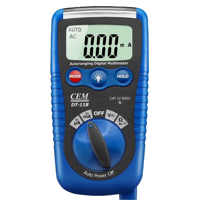 [官方直销]华盛昌(CEM)非接触式自动量程数字万用表 DT-118自动量程 交直流