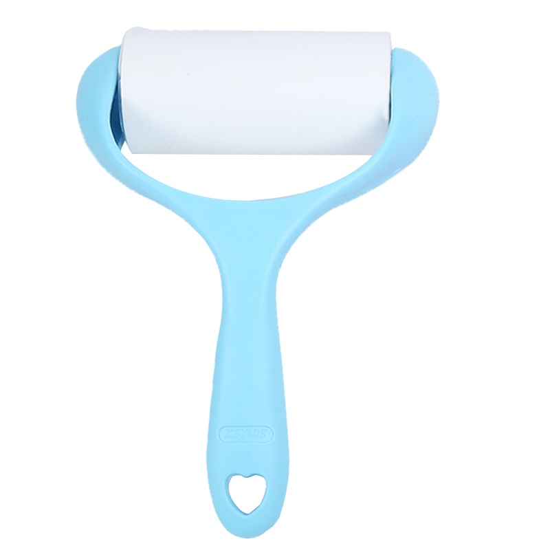 海斯迪克 HKW-143 粘尘滚筒 清洁胶带 替换纸芯 粘毛器 斜撕粘毛纸 除毛器 16CM蓝色（2器2卷）