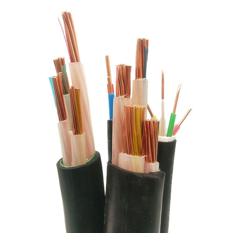 迎科 电线电缆 NH-YJY-1KV-3×95+2×50平方毫米 国标铜芯耐火阻燃电缆线(一米装)可定制
