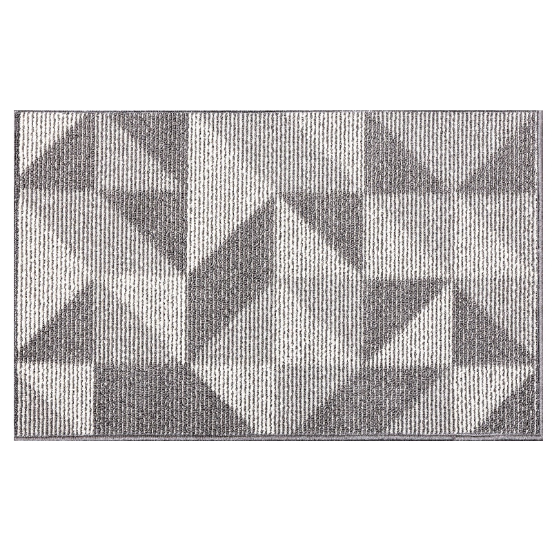 艾洛苏 欧式进门地垫ins条纹入户门垫防尘防滑高低线圈双层编织家用进门地毯防滑蹭脚垫子定制可机洗