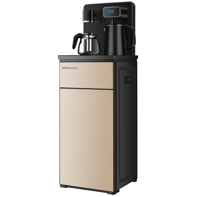 荣事达饮水机家用智能全自动下置水桶小型立式泡茶艺多功能温热智能遥控茶吧机灰色安全童锁恒温保温CY-8119轻奢金