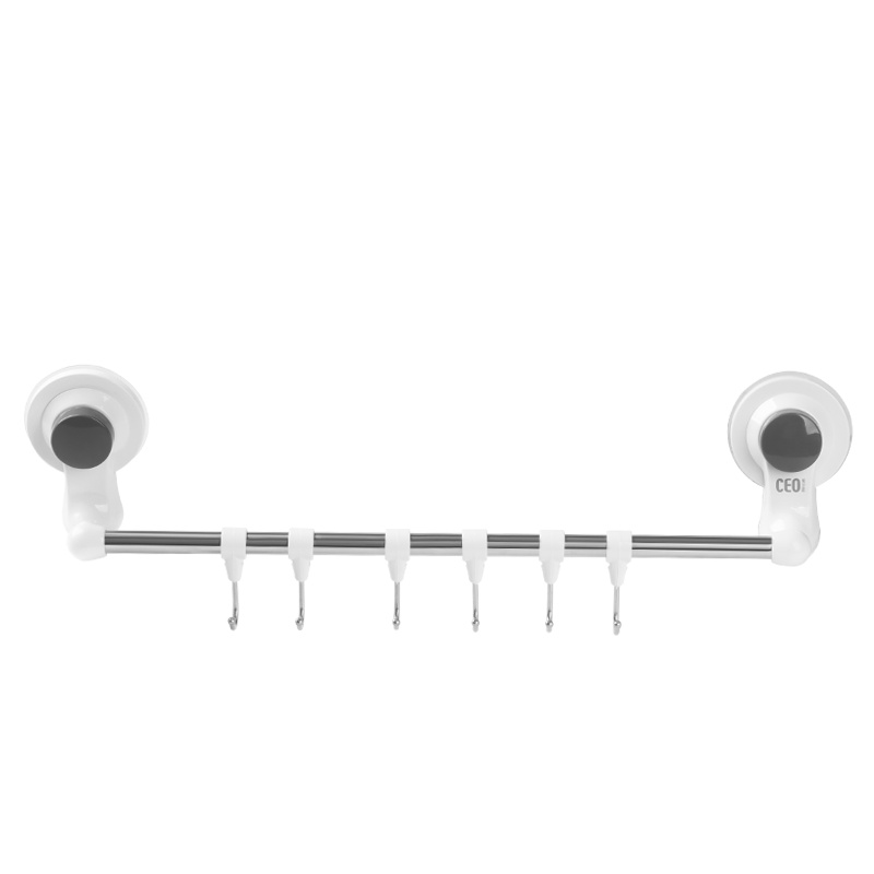 希艺欧强力吸壁六联钩 居家多用防潮粘力强可重复使用免钻孔