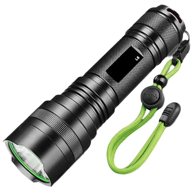 L6(10瓦)强光户外手电筒 HQ含1节电池+充电器+挂绳