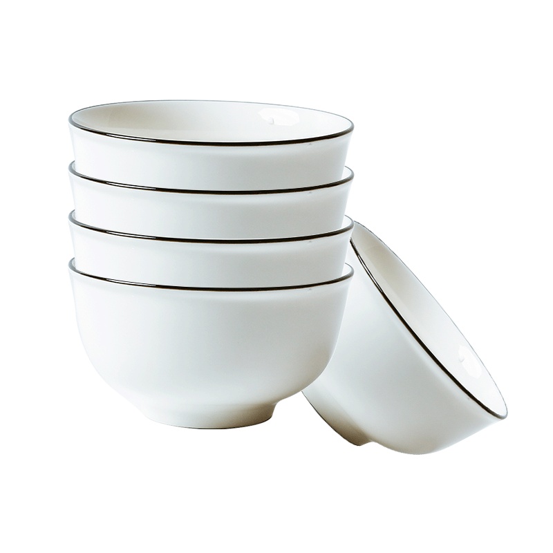 麦可可 碗碟餐具套装网红家用情侣碗陶瓷日式碗4.5寸6个装简约北欧ins碗套装