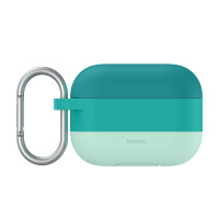 倍思airPods Pro保护套苹果液态硅胶耳机套软三代pro无线耳机蓝牙盒云彩挂钩蓝白条纹