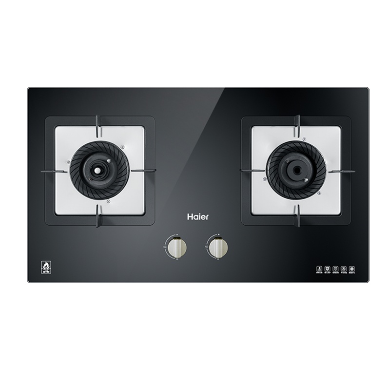 海尔(Haier)4.5kW燃气灶具JZT-QE9B2(12T)智能防干烧,瞬燃点火,台嵌两用式,家用大火力天然气灶