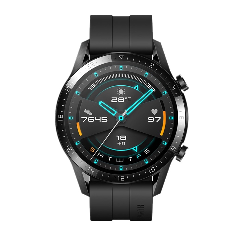 华为手表WATCH GT 2代智能手表 男女手环蓝牙运动防水2Pro心率睡眠监测定位通话NFC支付 WATCH GT 2 运动款(赤霞橙)46MM 顺丰+贴膜