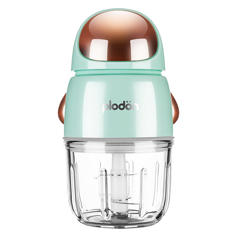 美国浦利顿(PLODON)辅食机婴儿辅食机宝宝迷你绞肉机果泥电动家用多功能料理机搅拌机切碎机神器便携HDD-809浅绿单